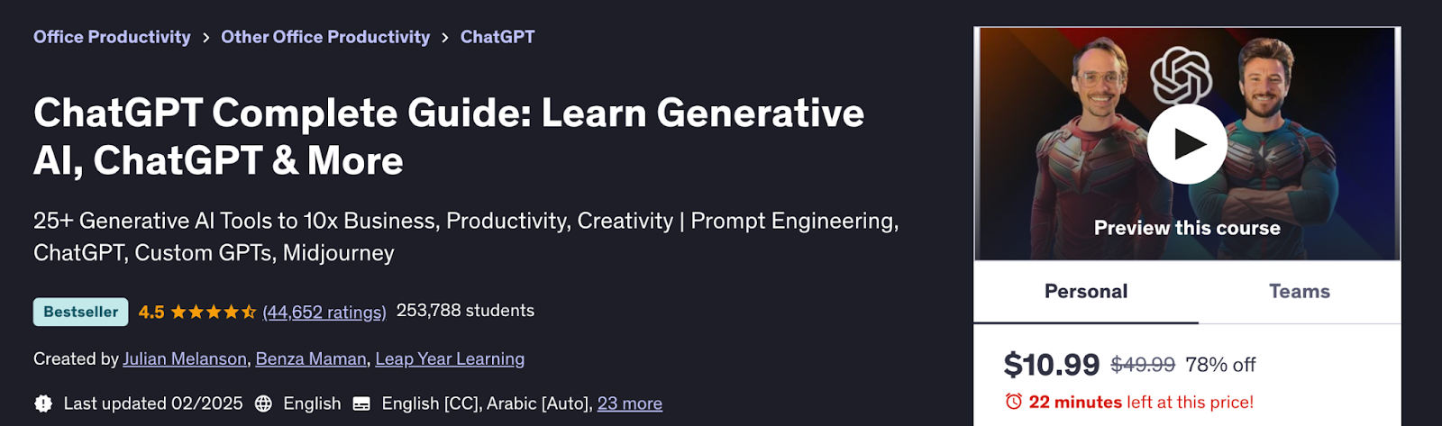 Example of how to set course pricing