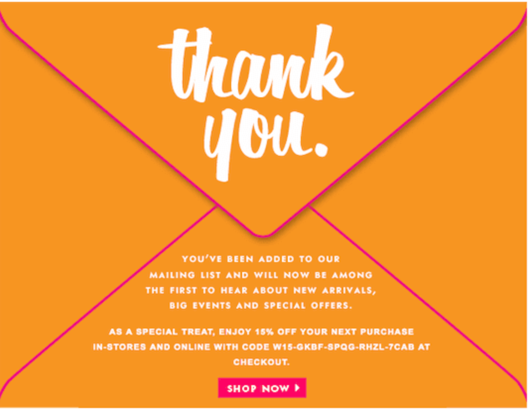 Example of post sale marketing