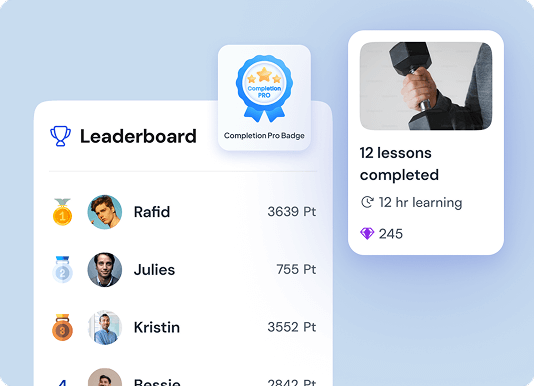 Leaderboards and badges for gamification 