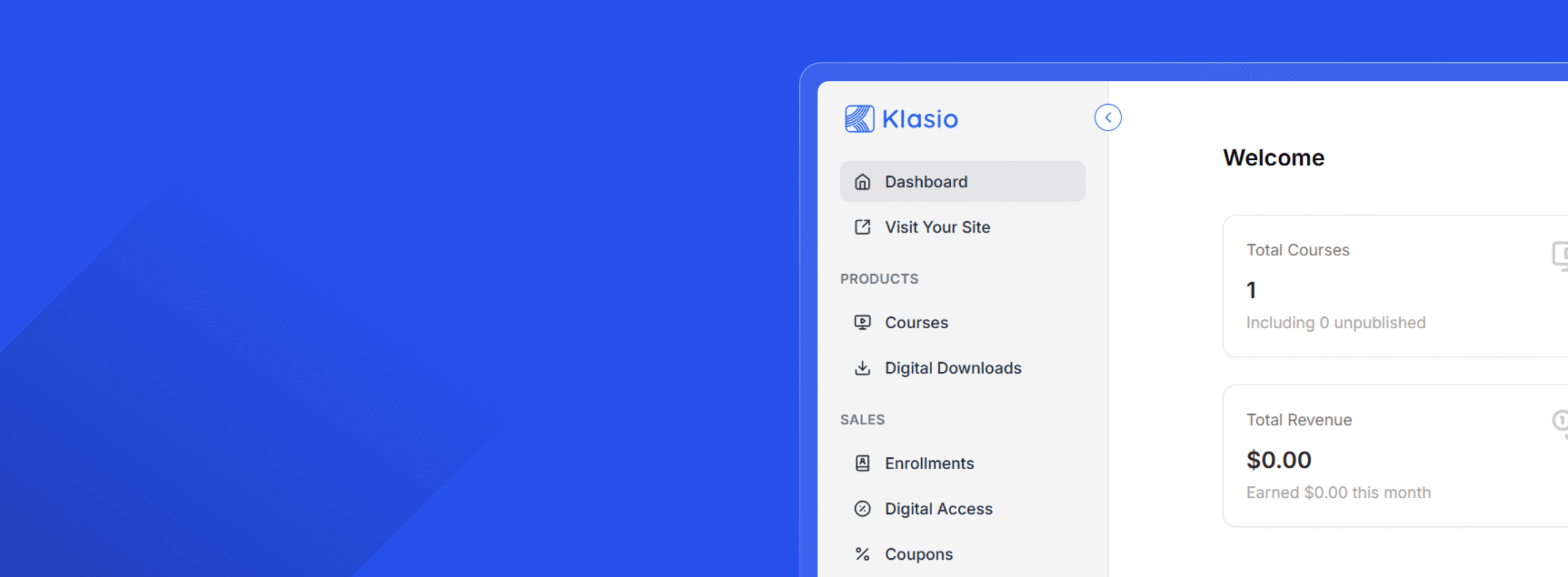 This image is a screenshot of Klasio Zoom integration widget with the toggle button in highlight.