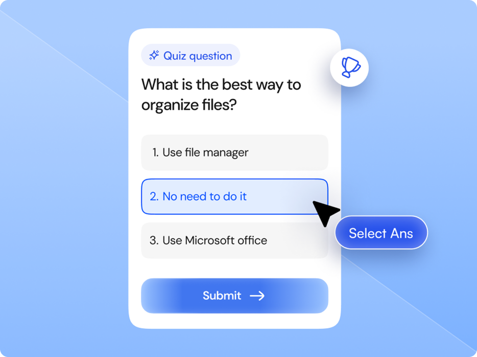 Create advanced quiz