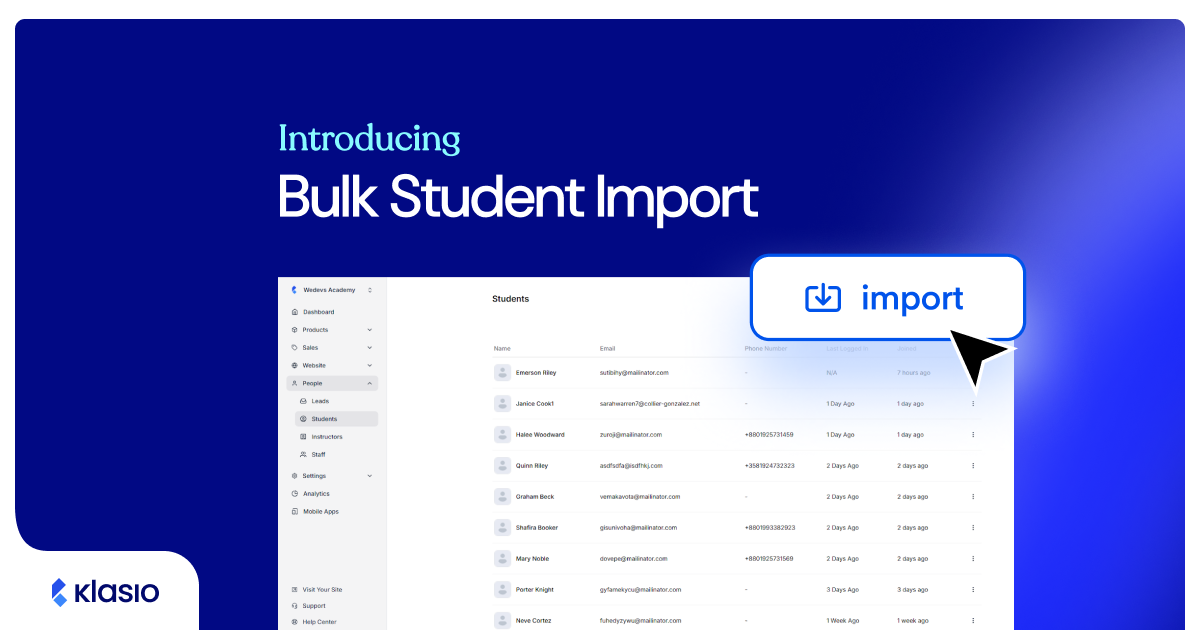 Introducing Bulk Student Import