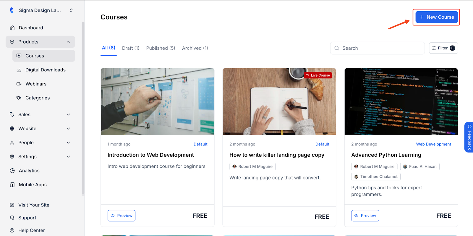 Create a course with AI using Klasio 