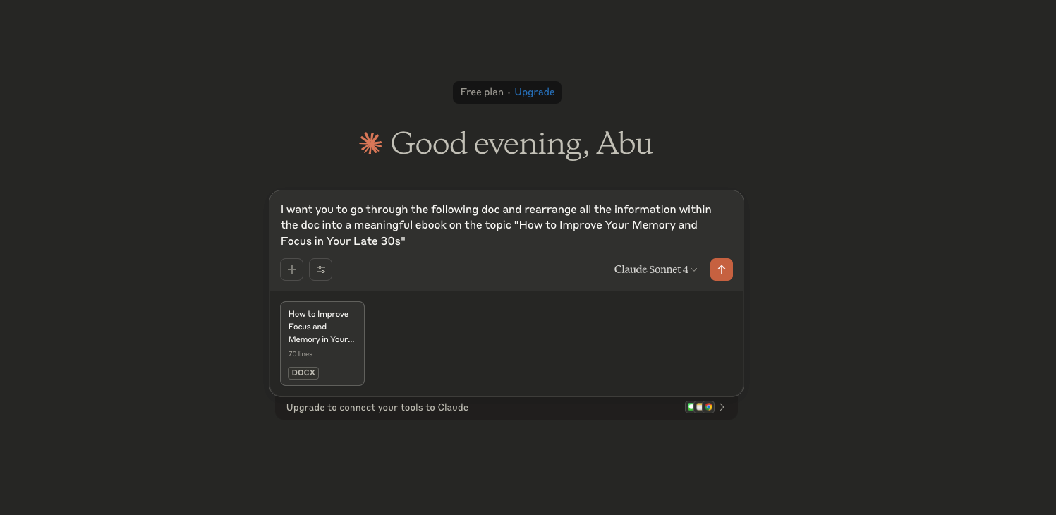 Structure and Draft Content