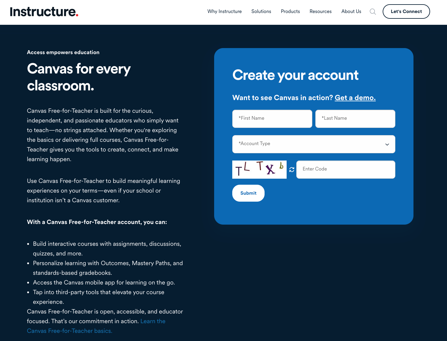 Canvas Free-for-Teacher