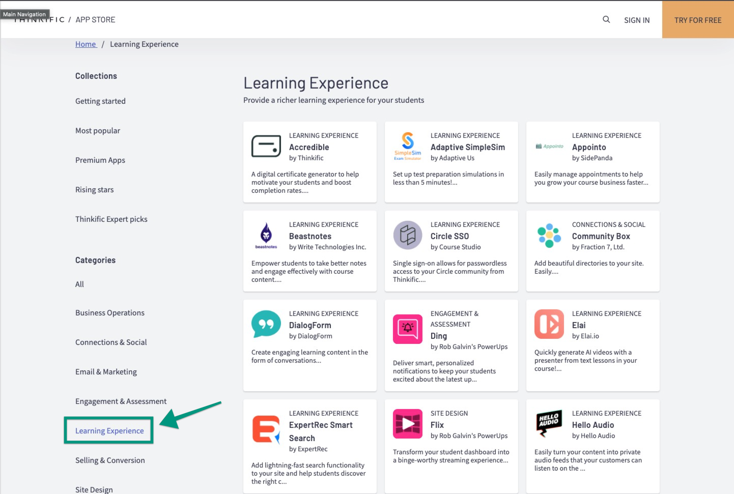 Thinkific integrations
