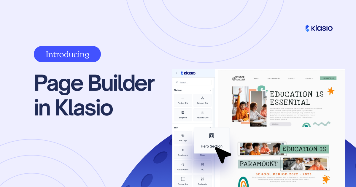 Introducing the Klasio Page Builder: Build Stunning Websites with Zero Code