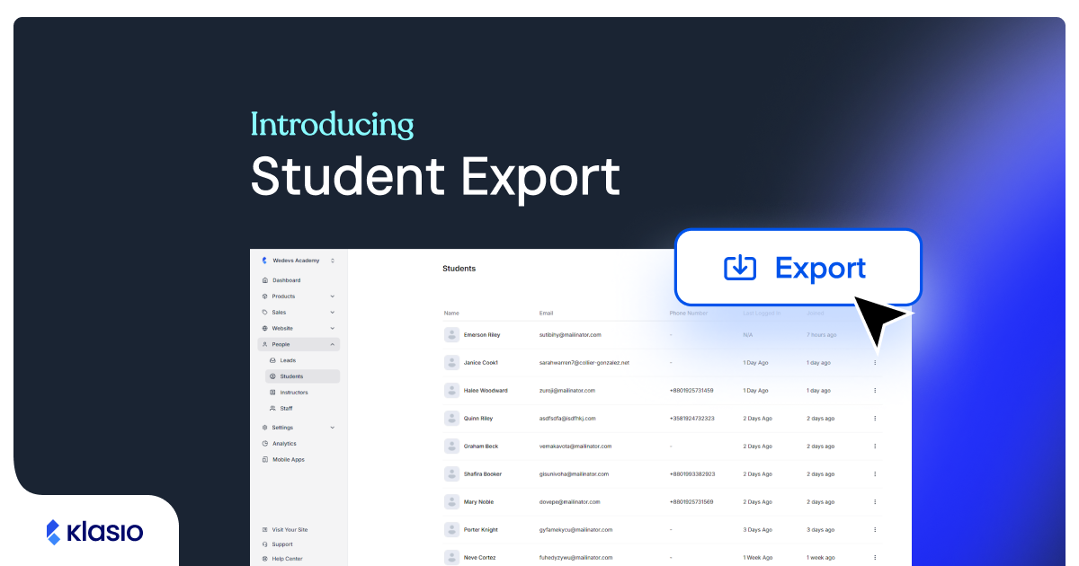 Introducing Bulk Student Export and UI Improvements